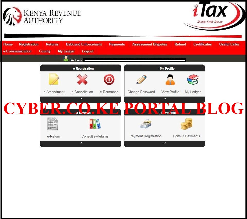 kra itax portal account dashboard