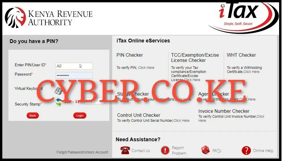 Login Into iTax (KRA Portal)